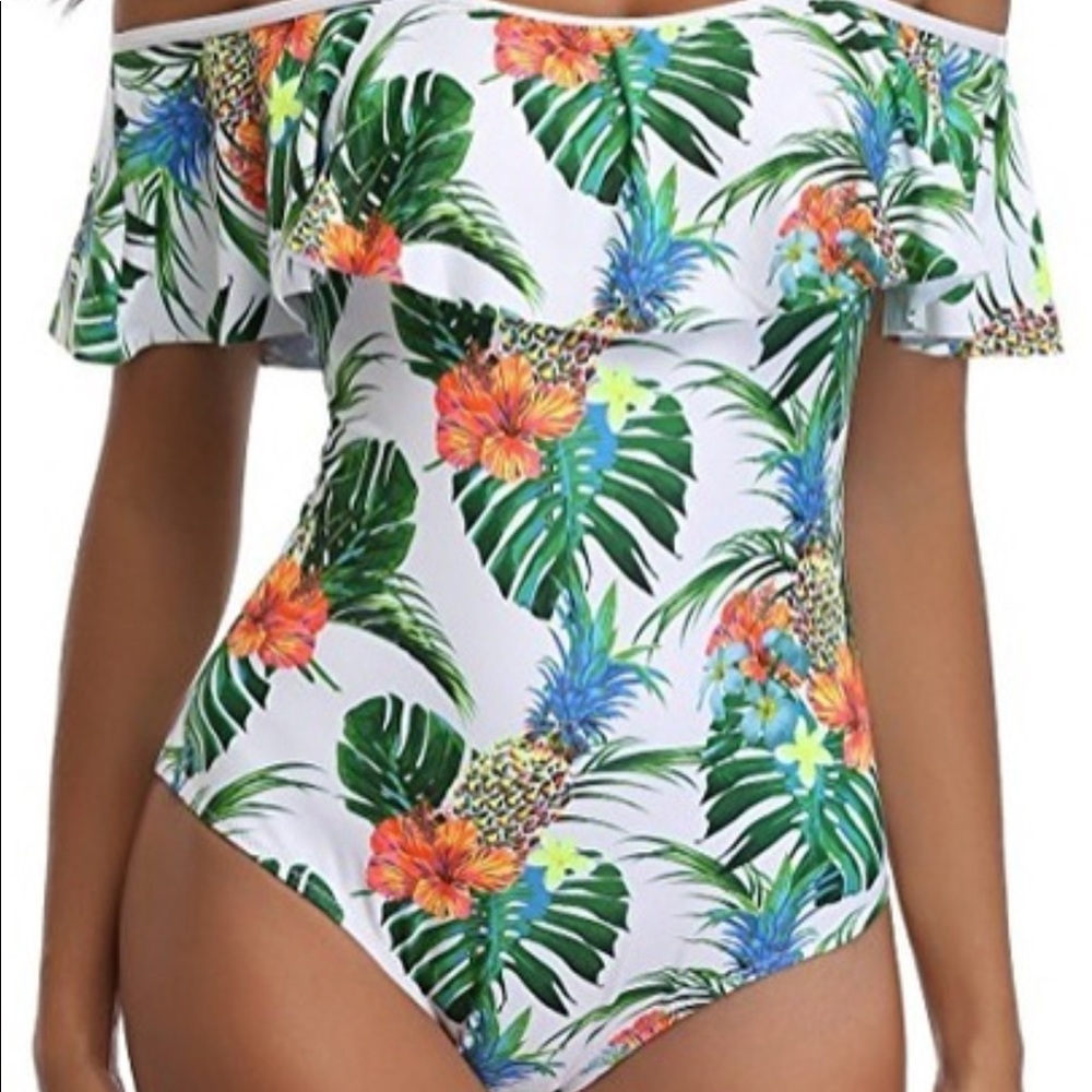 Ruffle one piece swimsuit
